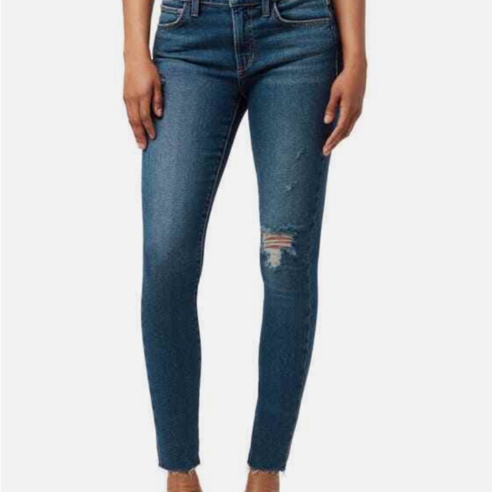 Joe’s Jeans Icon Solstice Deconstructed Mid-rise Skinny Ankle Jean - Size 34